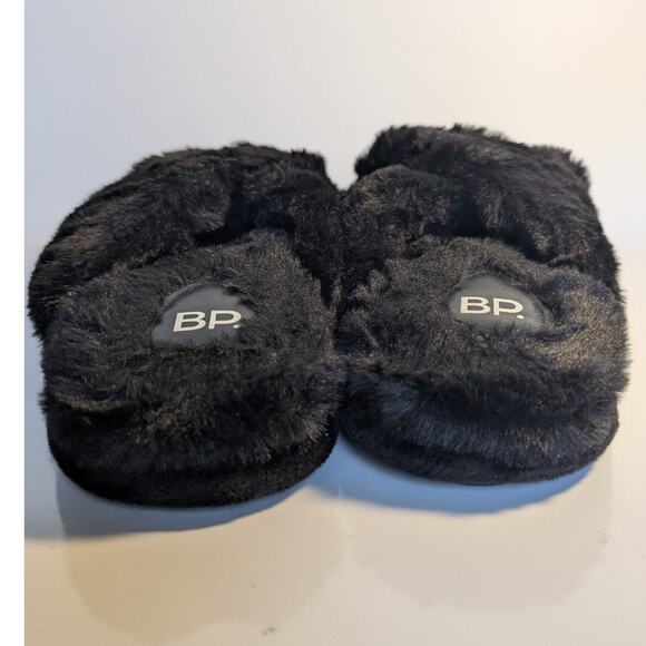 NORDSTROM BP Plush Faux Fur Open Toe Slippers Women's Large (9-10) - Picture 6 of 12